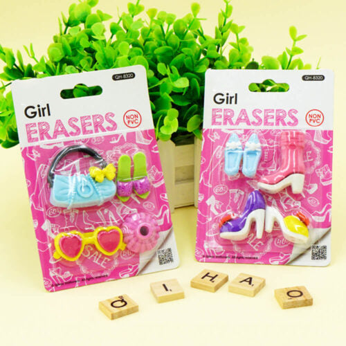 QH-Girl Erasers (Set of 4 Erasers)