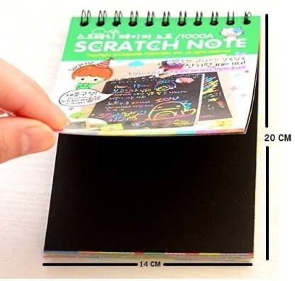 Scratch Set Notebook Magic Scratch Notebook/Diary - 10 Sheets – Giftoo.in